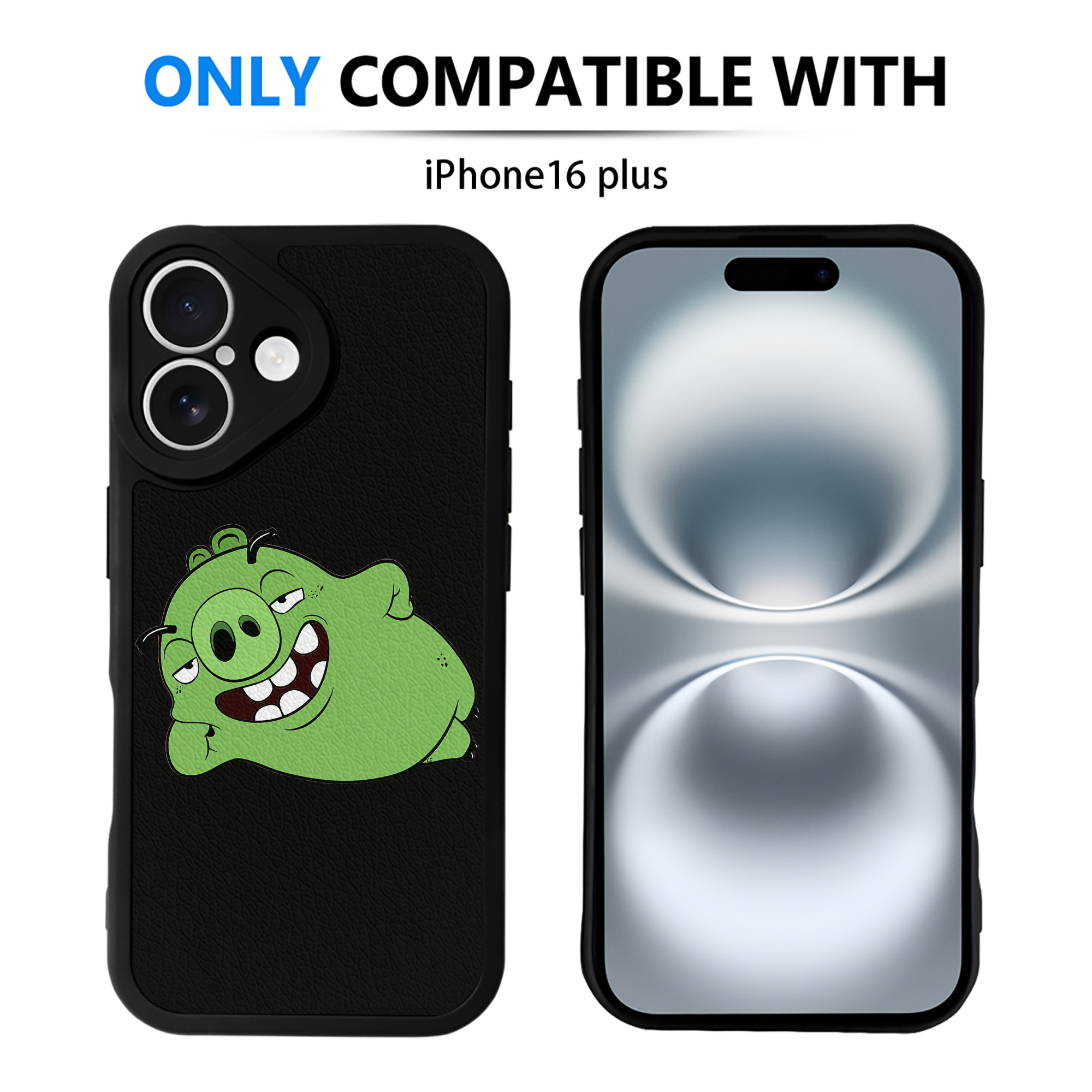 （画像用） Angry Birds アングリーバード 【iPhone 16シリーズ対応】シリコンスマホケース（レザー調） 材質：シリコン